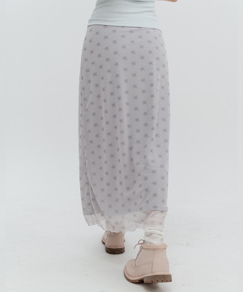 High School Disco Fog Star Mesh Skirt