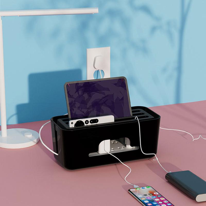 Desktop Data Cable Storage Box Socket Data Cable Storage Rack Wire Sorting Box Household Storage Boxes Bins Organization