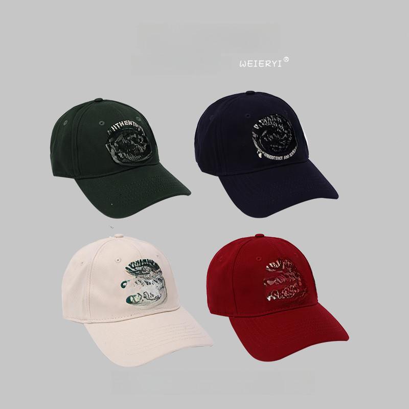 Stylish Embroidered Cotton Baseball Cap Unisex Adjustable Soft Top Hat