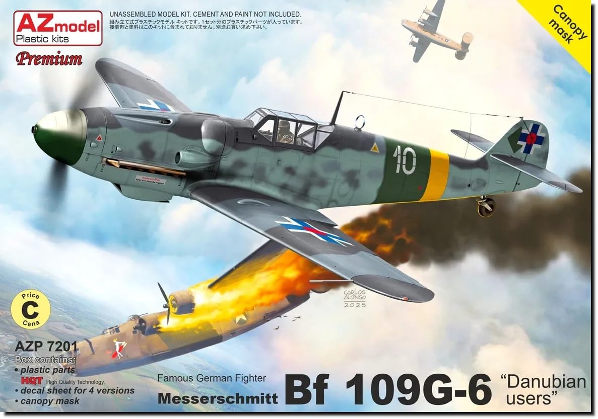 

AZ Model Страны Дунайского бассейна Премиум Издание Пластиковая Модель AZMP7201 1/72 Bf109G-6