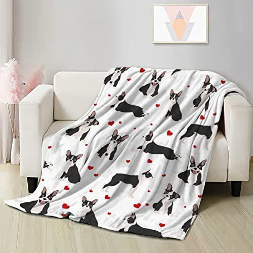 French Bulldog Digital-printed Polyester Bedroom Velvet Flannel Soft Sofa Cover Blanket Fleece Soft Sofa Cover Blankets for Beds