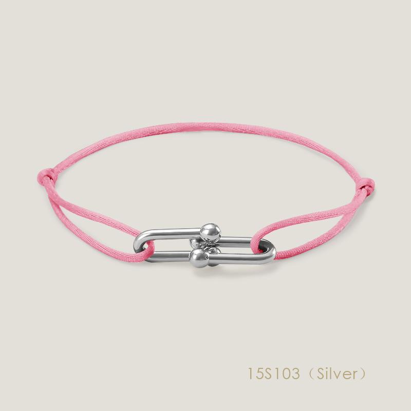 High Quality Classic Small U-Shape Charm Bracelets for Women Adjustable Silk Rope Bracelet Female Jewelry Gifts Wholesale