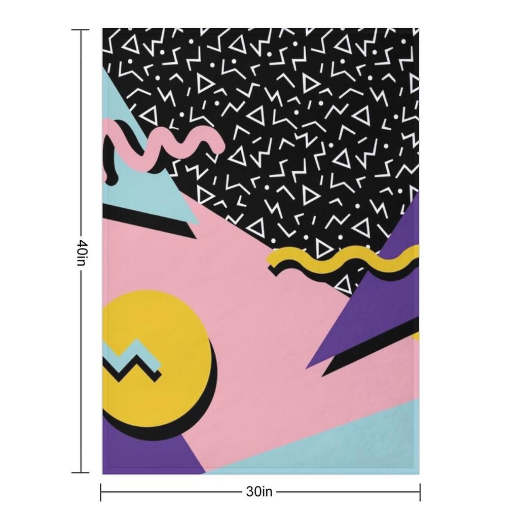 Memphis Pattern 20 - Retro 90s / 80s Throw Blanket Stuffeds Manga Softest Blankets For Sofas Blankets