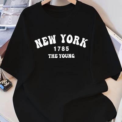 New York 1785 The Young Graphic T-Shirt,Soft Breathable & Fade-Resistant, Classic Fit for Daily Casual Wear