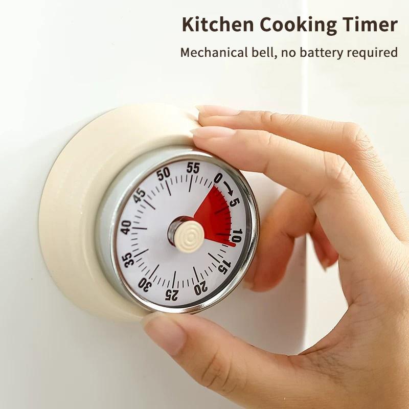 Mechanical Kitchen Timer Visible Magnetic Countdown Alarm for Home Baking Cooking Outdoor Picnic Time Reminder