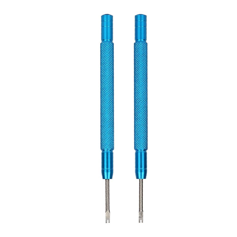 2 Stück Verschleißfeste Blaue Uhrenreparaturwerkzeuge Legierungsstahl 9,2 cm Zeigerabzieher Zange Zeigerheber Gabel Uhrmachergebrauch