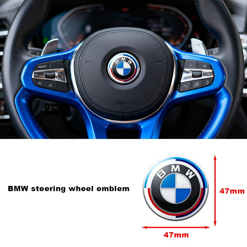 kfwhl7 1/4/7pcs 81/72/46/56/68/mm Car Front Rear Logo Wheel Hub Center Cover Steering Wheel Center Stickers For BMW E36 E46 E90 E60 E39
