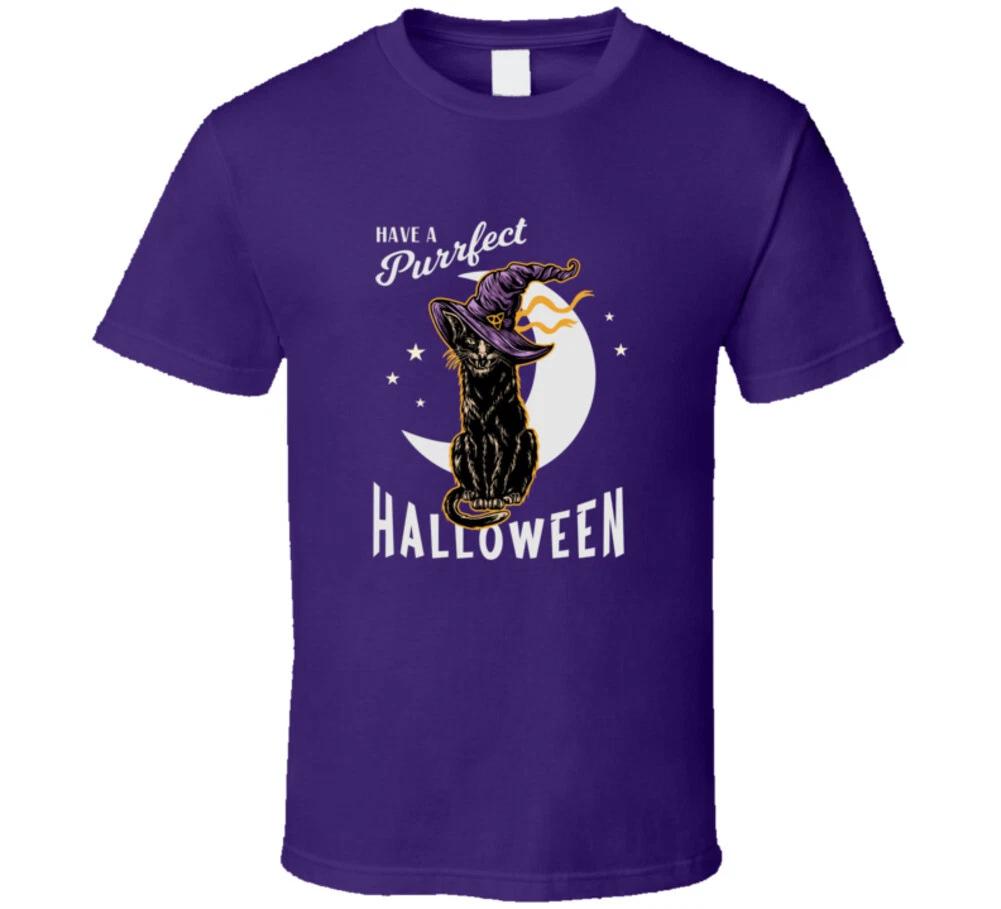 Have A Purrfect Halloween Funny Cat Gift T Shirt S