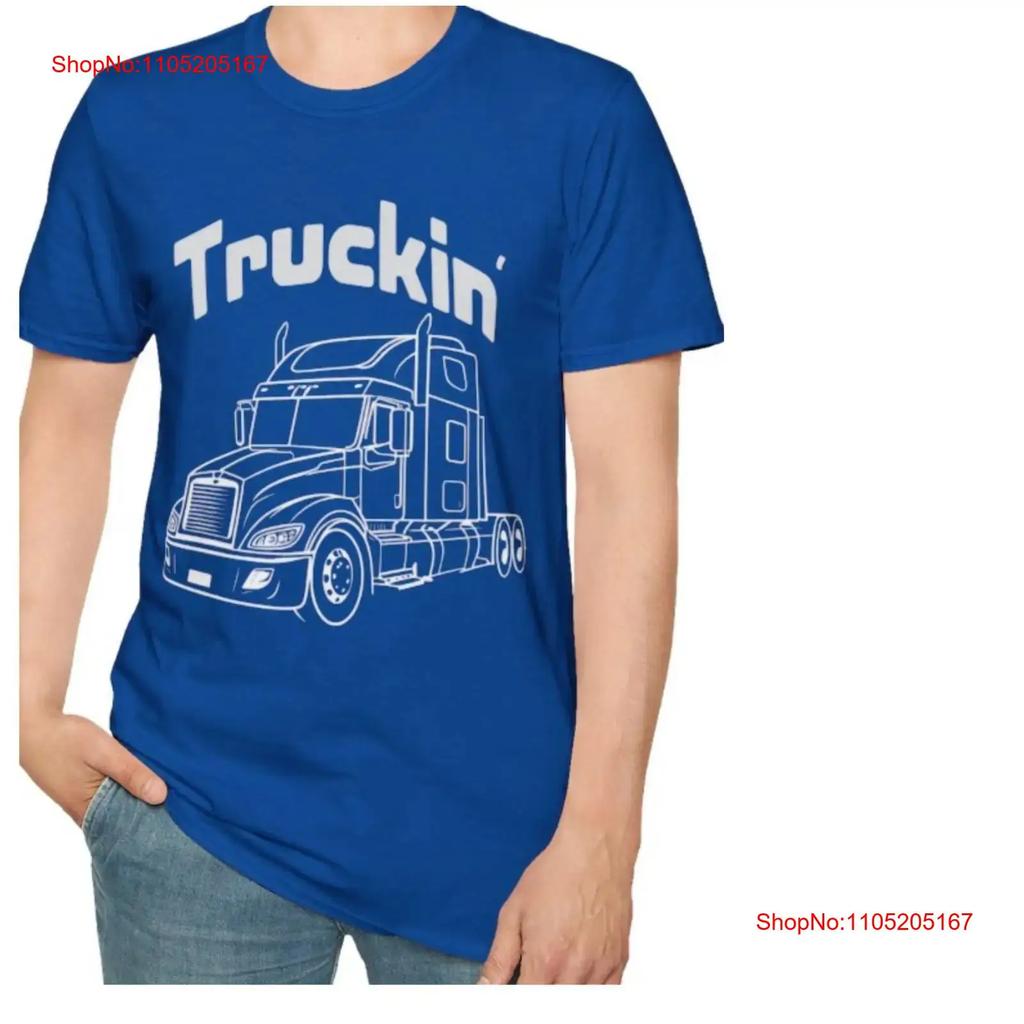 Truckin Softstyle T Shirt For Truck Drivers On The Road Vintage Breathable Casual Versatile Fashion Soft