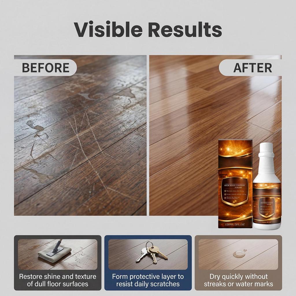 Hardwood Floor Restorer 150ml High Gloss Cleaning Floor Cleaner Scratch Remover Agent for Restoration Refinishing Home Office