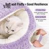 Warm Plush Bed for Kittens Large Cats Covered Cat Bed, Semi Enclosed Cave Hooded Self Warming with Non-Slip Bottom Indoor Small Medium Hideout