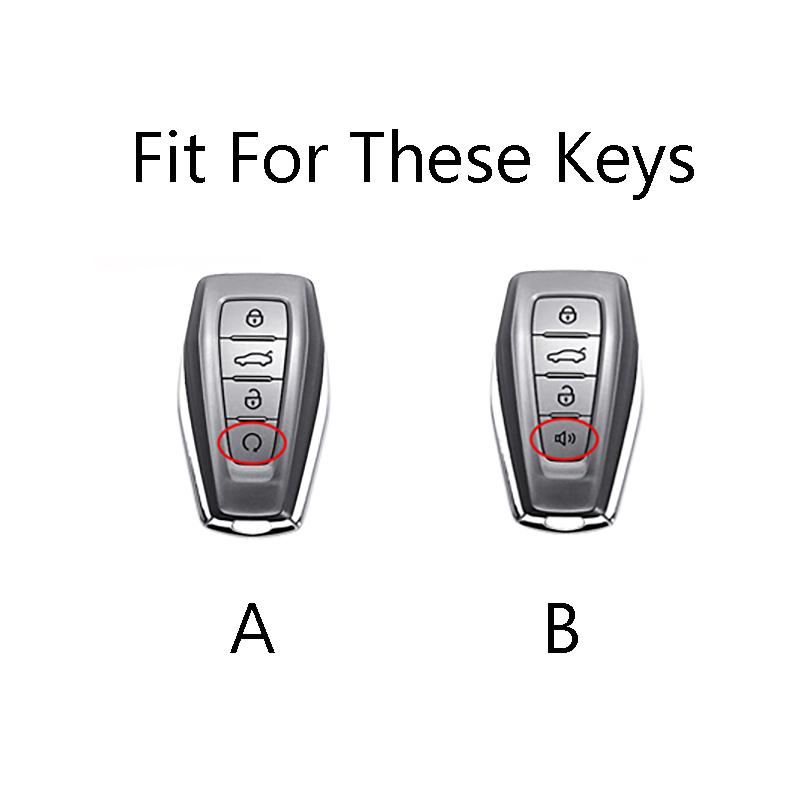 Zinc Alloy Car Remote Key Case Cover Fob For Geely Coolray X6 Emgrand Global Hawk GX7 Remote Accessories