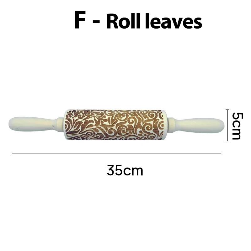 3D Pattern Flower Snowflake Rattan Wooden DIY Baking Tools Laser Engraved Christmas Embossed Rolling Pins Cookie Mold 2025