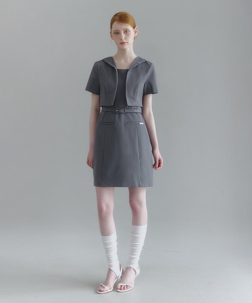 Micene Senevi Crop Jacket Mini Dress