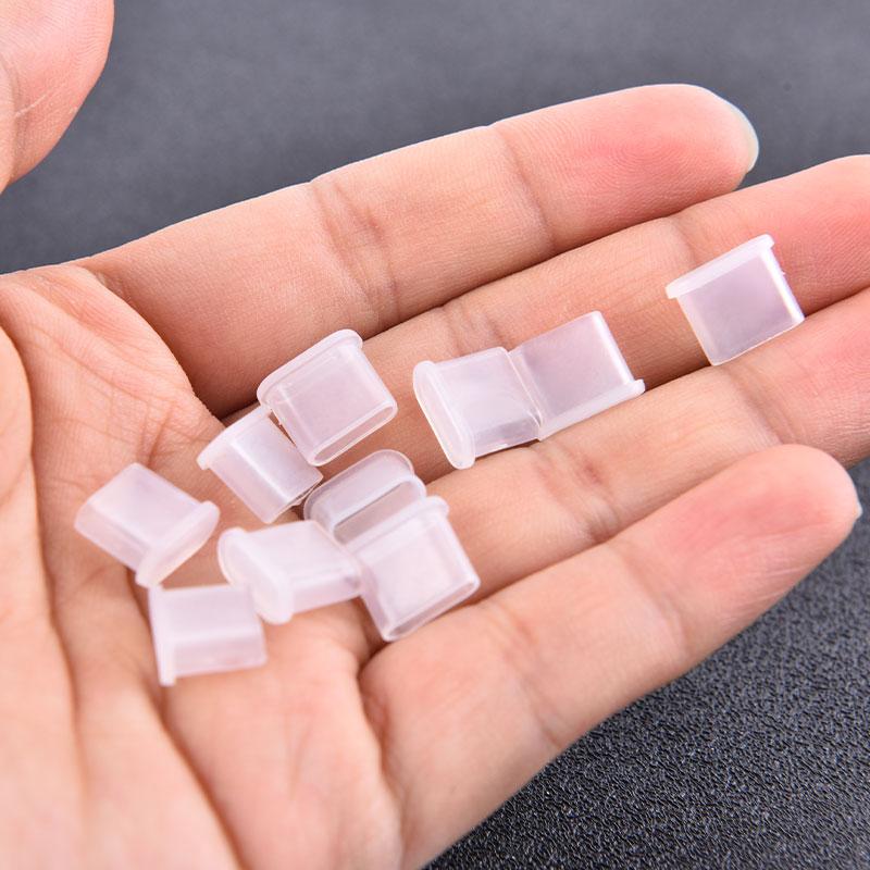 10X Type-C Dust Plug Usb Charging Port Protector Silicone Cover For Smart Phone