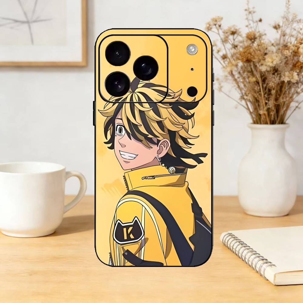 K-Kazutora H-Hanemiya Tiger Phone Case For iPhone 17,16,15,14,13,12,11 Plus,Pro Max,SE4Soft Silicone Black Cover