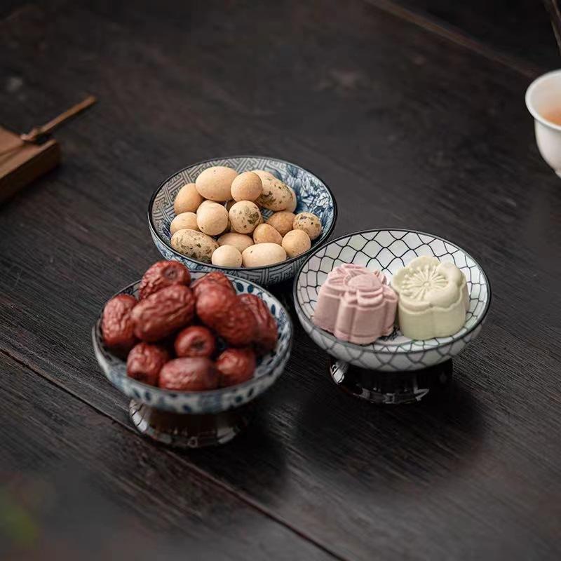 Furnace, iced tea tray, fruit snacks, fruit tray, snack tray, Sigongge wooden dried fruit tray, iced tea snack tray