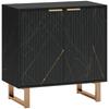 Elegant Storage Sideboard - Black/Gold-Tone