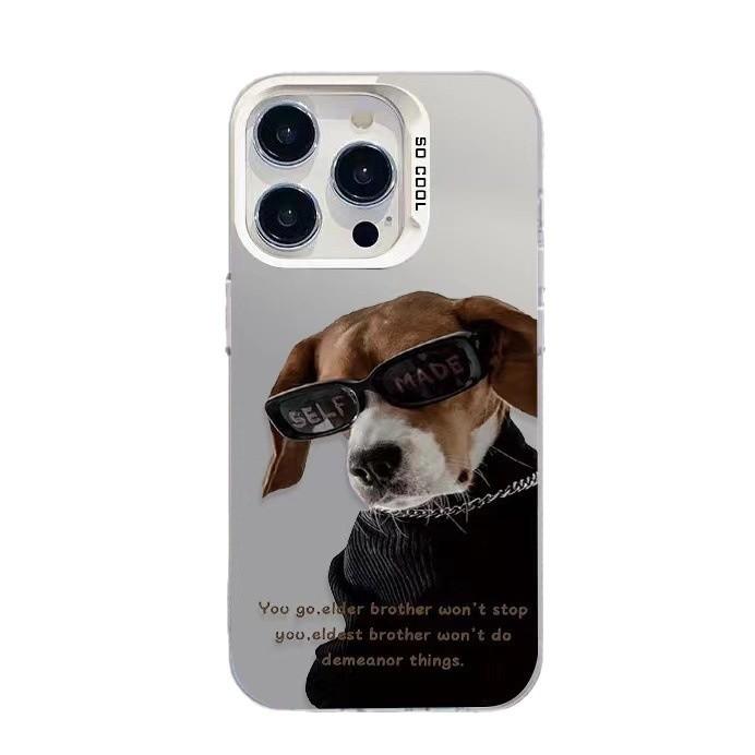 Funny Sunglasses Cat Dog Couples Phone Case for IPhone 16 15 14 13 Pro Max Soft Covers for 12 11 PRO MAX X XS 8Plus Clear Fundas