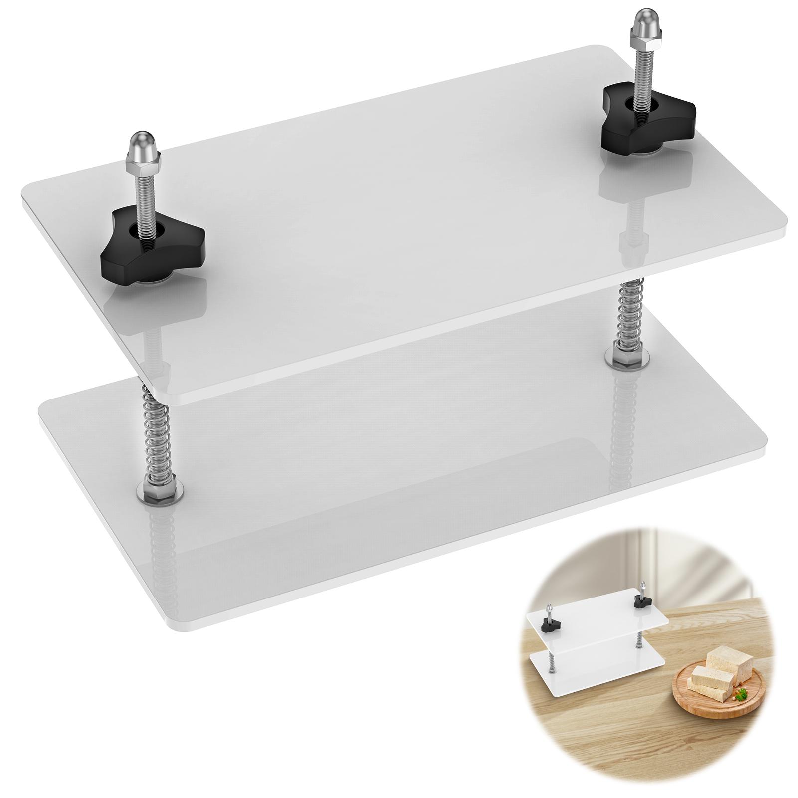 

Kitchen Tofu Press Adjustable Thickened Tofu Press Plate DIY Homemade Making Tool for Superior Pressing Result Tofu Press білий