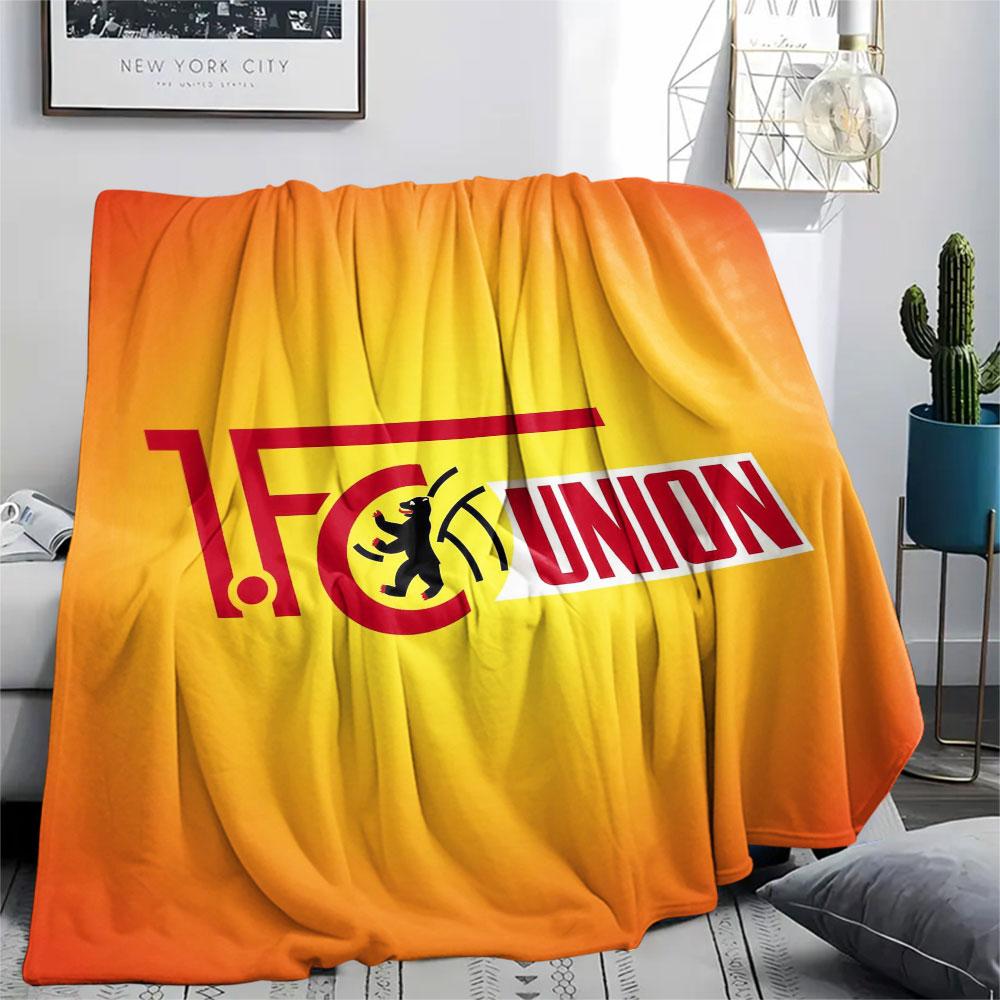 FC Union Berlin Bedruckte Flanelldecke, weicher Überwurf für Schlafzimmer Sofa, waschbar, Fußballfanartikel, tolles Geschenk. 80cm x 120cm