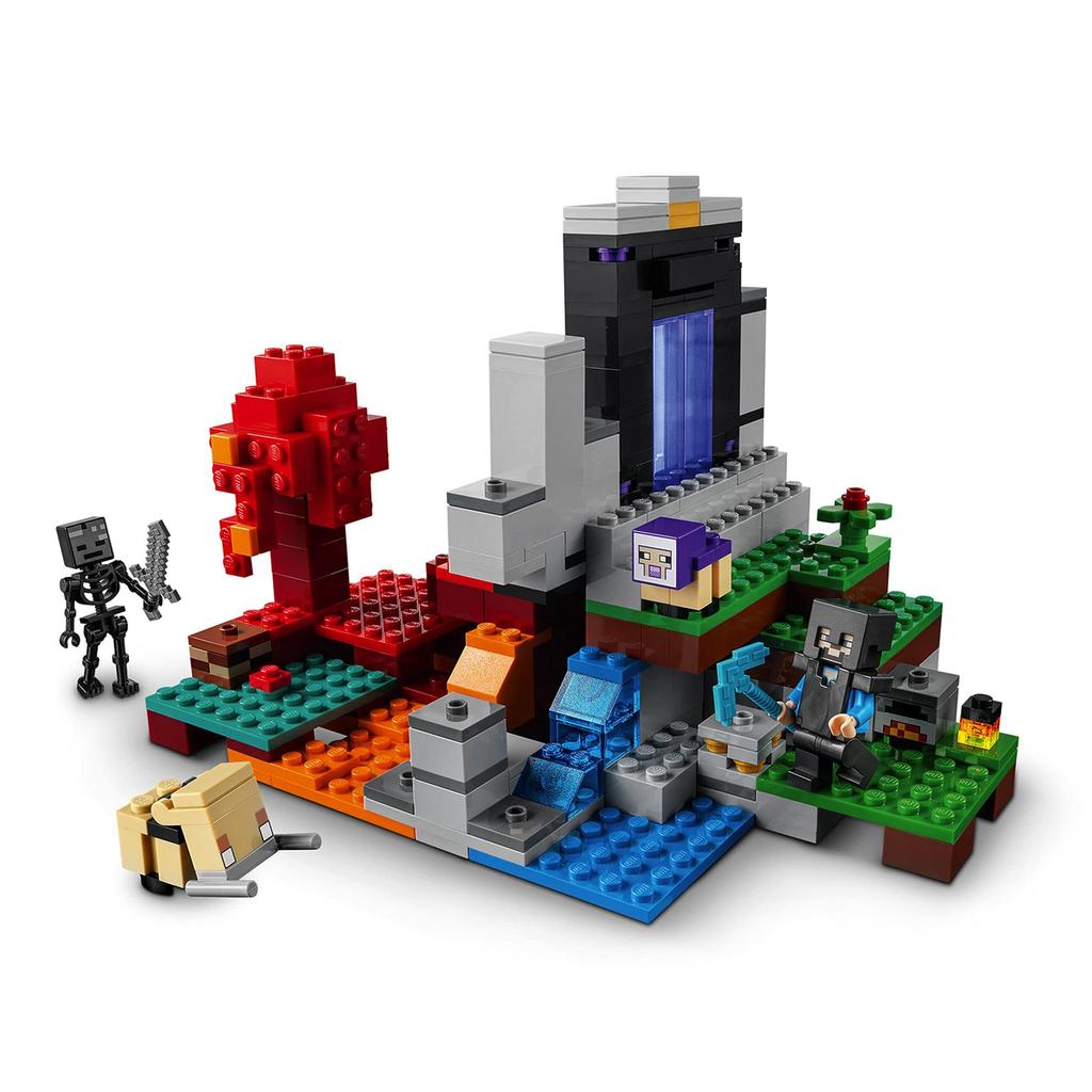 LEGO Minecraft Ruined Portal Gift 21172 Toy Blocks Christmas Gift Birthday Gift Video Game Boys Girls Ages 8 and Up