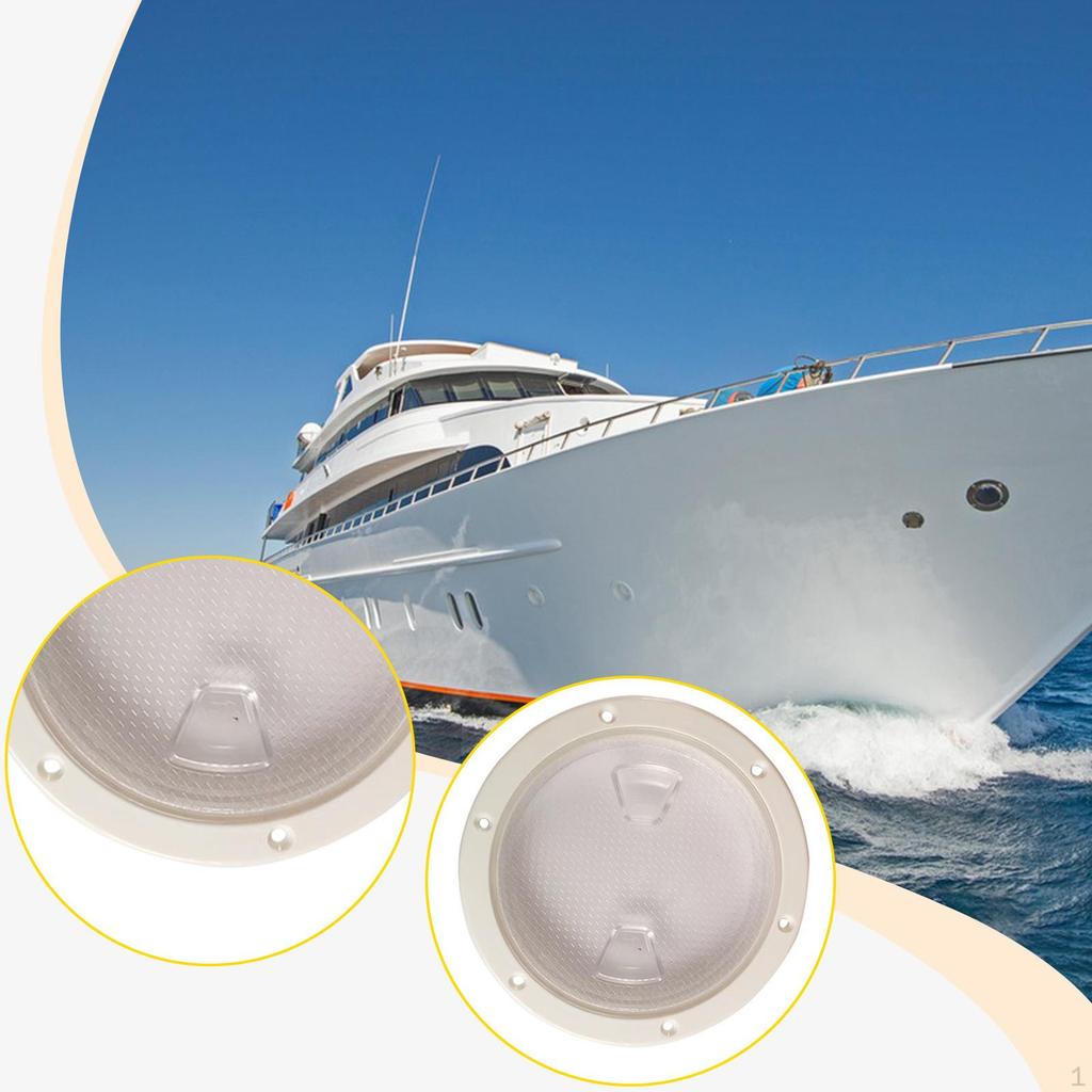 Boat Deck Plate Cover Circular Non Slip Fittings Spare Parts Sturdy Marine Accessory Clear