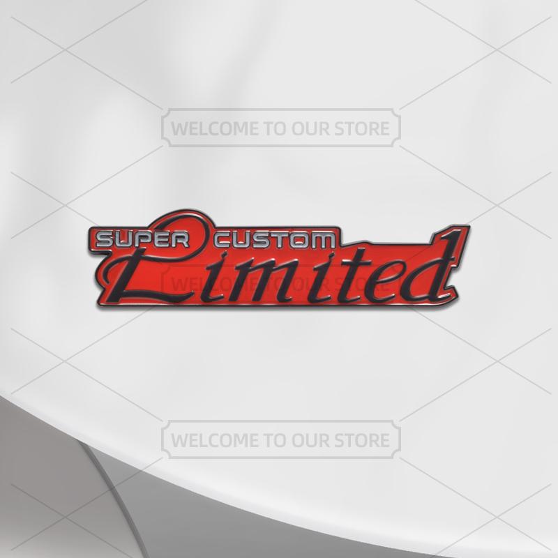 

Car 3D Metal Super Custom Limited Body Emblem Badge Decals Auto Tail Sticker For Toyota Ford Hyundai Kia Mercedes BMW Skoda