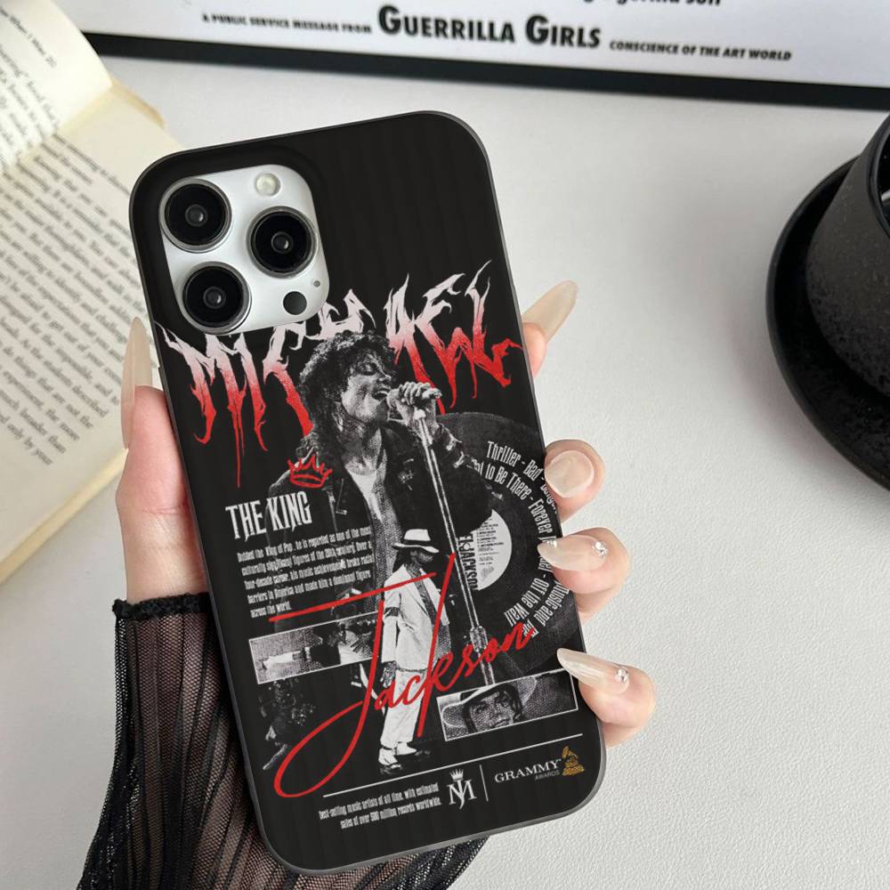 Pop Singer Michael Jackson Phone Case For IPhone 17 16 15 11 12 13 14 Pro Max Soft Corrugated Silicone Cover Case