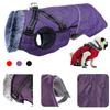 Winter Pet Dog Clothes with Harness for Medium Large Dogs Waterproof Warm Coat French Bulldog Labrador Jacket Pug Poodle Costume