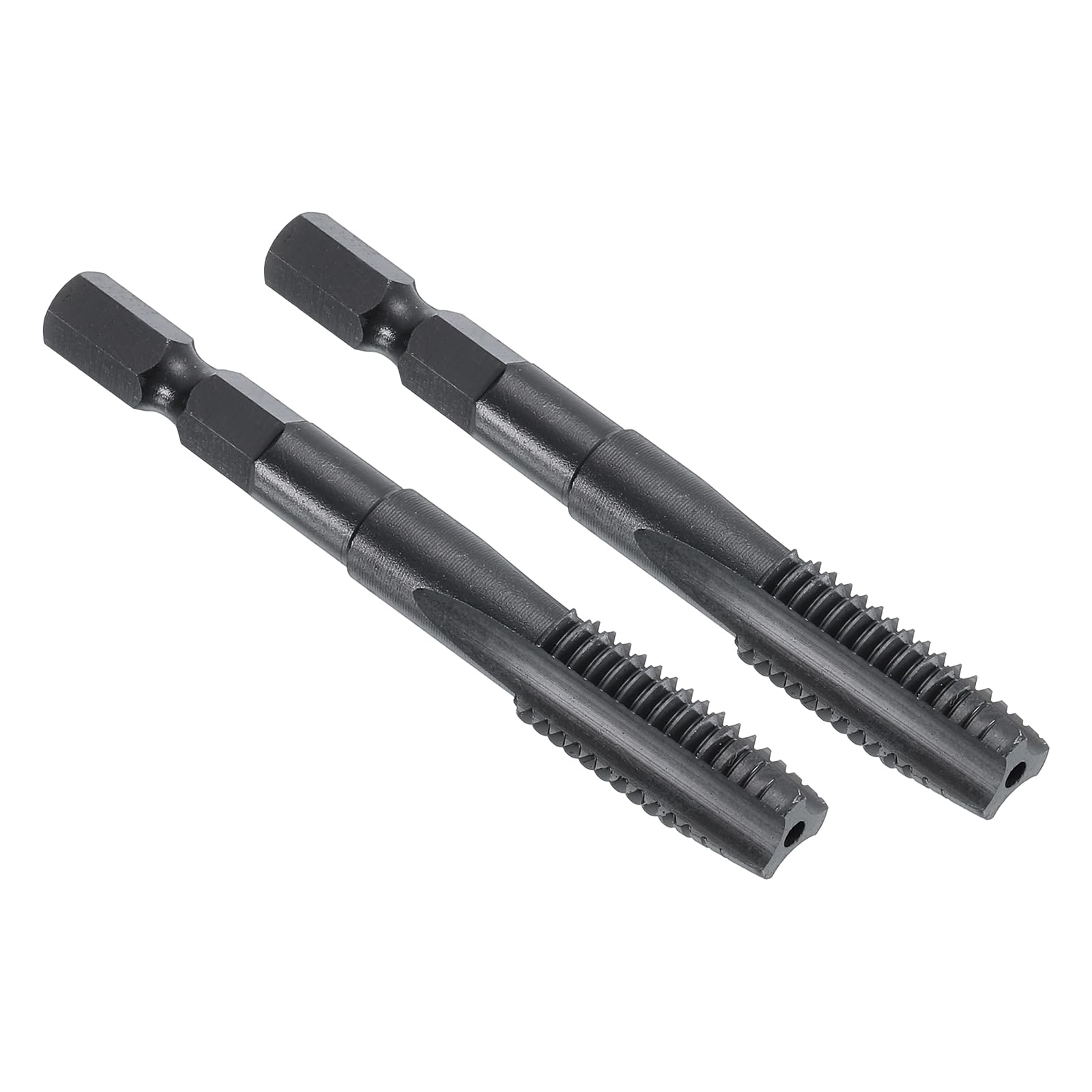 

uxcell 2pcs Straight Flute Thread Tap M10 x 1.5 Metric Thread 1/4 Hex Shank чорний