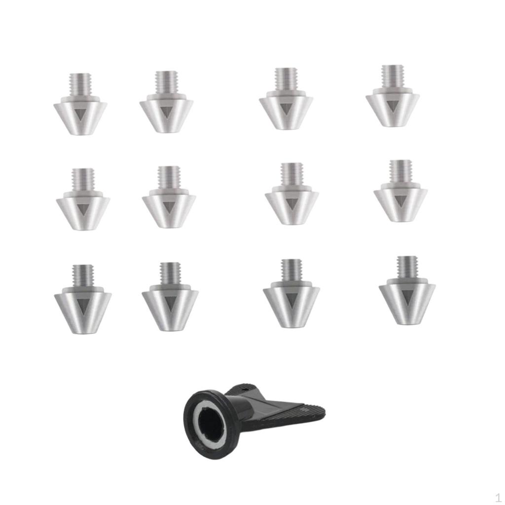 12 Pieces Football Boot Studs Directly Replace Aluminum Alloy Easy to Install Soccer Shoe for