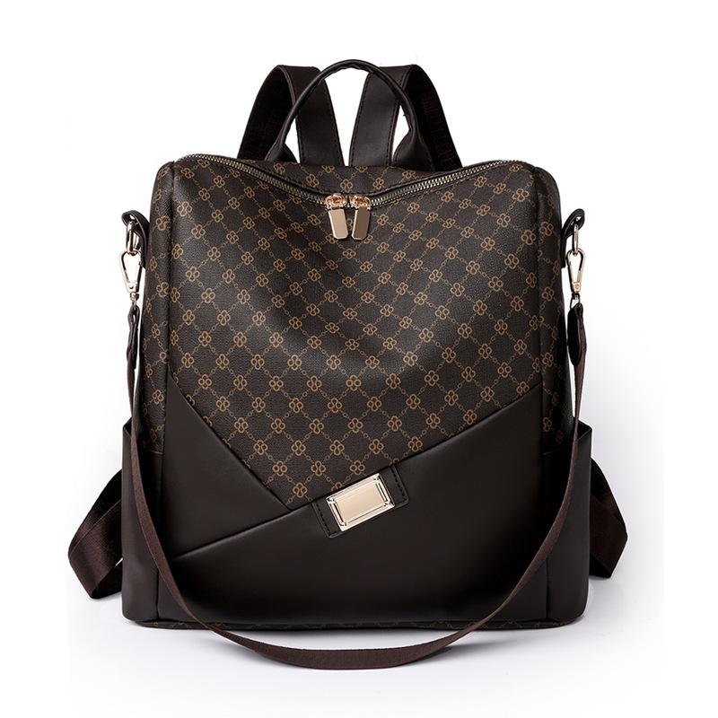 Backpack women's new large-capacity presbyopia fashionable versatile women's bag lightweight leisure travel small backpack