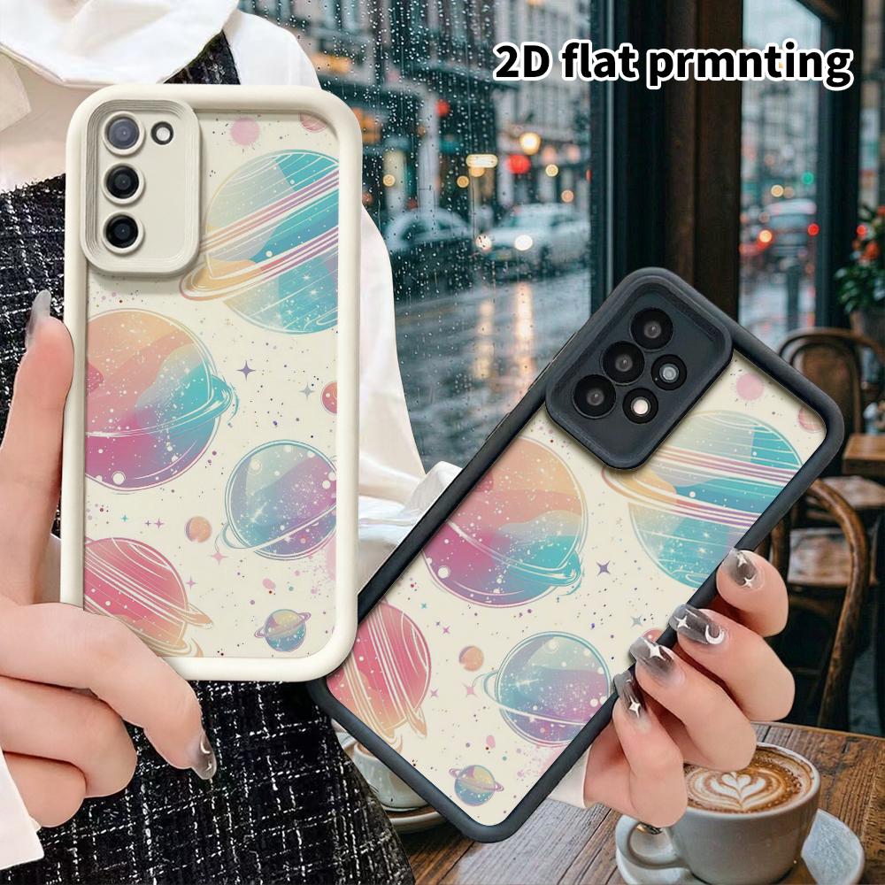 Phone Case: 2D Flat Samsung Galaxy A34 A35 M05 M06 S20 S22 S21 FE Plus 5G Layered Protective Case, Pink Blue  Purple Gradient, Christmas and Halloween