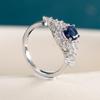 BELLA BOX Dark Blue Series Charms Female Finger Rings Luxury Engagement Party Rings For Bride Shiny Brillaint Zircon Jewelry