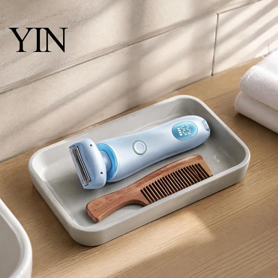 Body Hair Grooming Tool Women Electric Shaver with 2 Heads, Bikini Trimmer Razor LED Display, Removal Epilator for Face Eyebrow Underarms Legs