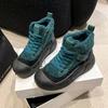 Fleece Heightening Snow Boots Women's 2025 Autumn and Winter New Versatile Internet Celebrity Warm Platform Martin Short Boots Cotton Shoes