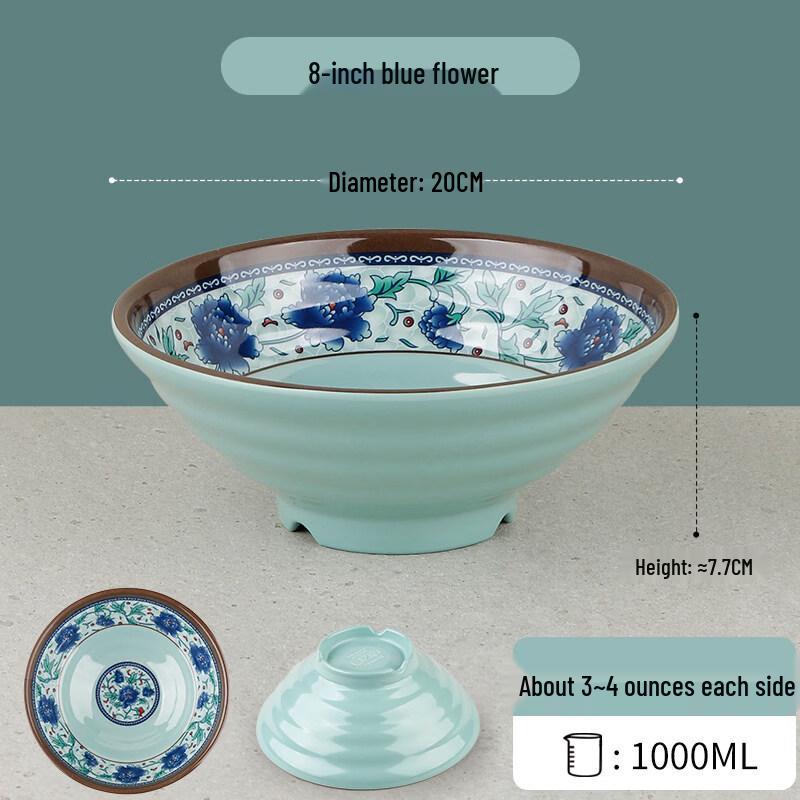 

Меламиновая миска для лапши 8 дюймов