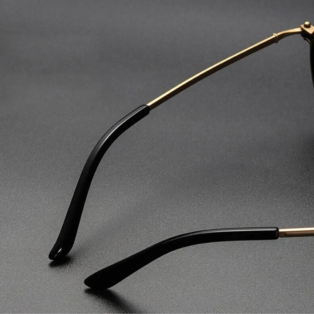 Retro Durable Office Portable Anti-Blue Light Glasses Round Eyeglasses Computer Goggles Metal Frame