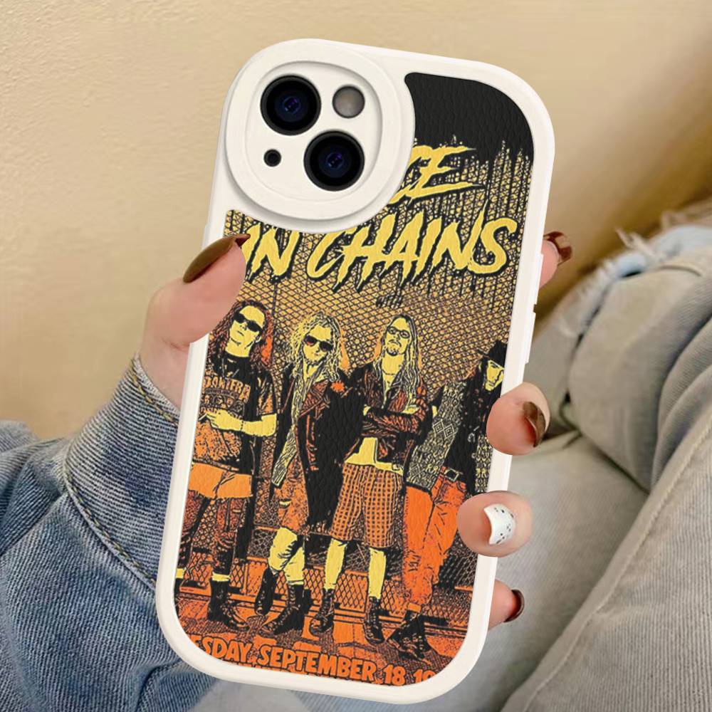 

Band A-Alice I-In C-Chains Phone Case For IPhone 16 15 14 13 12 11 Pro Max Plus Shockproof Leather Cover iPhone 14