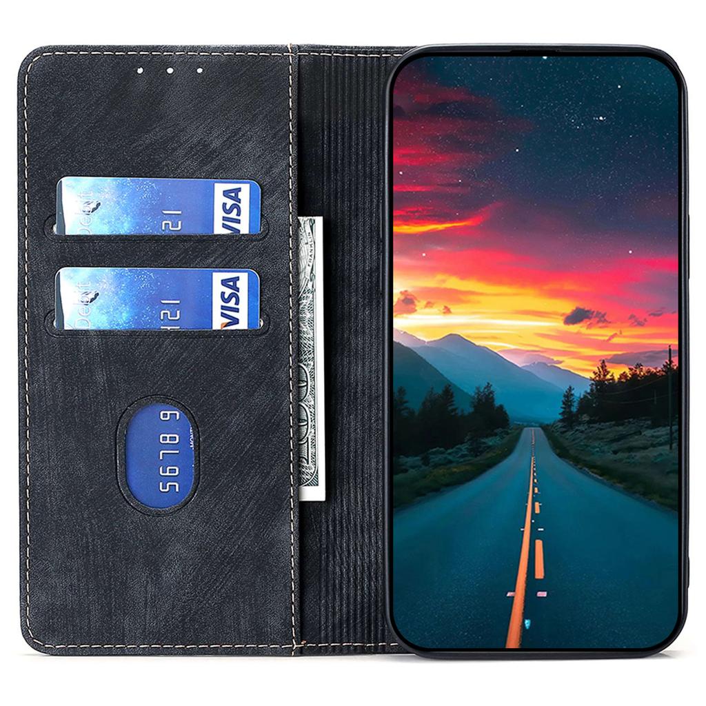 For TCL 505 Wholesale Phone Case RFID Blocking Wallet Stand Anti-Scratch PU Leather Cover