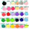 Assorted Colors 30pcs Rose Felt Applique Kits Flower Felt Scrapbooking Non-Woven Stickers Sew On Applique Felt Pads for DIY Handcraft Decoration
