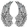 Angel Wings Carved Metal Wall Art with Light