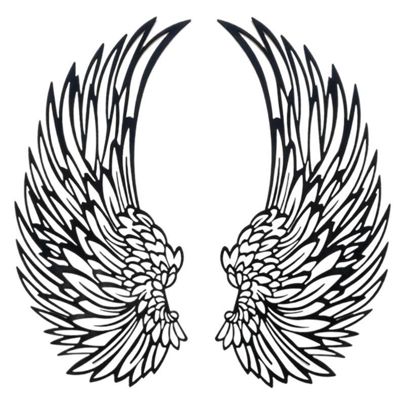 Angel Wings Carved Metal Wall Art with Light
