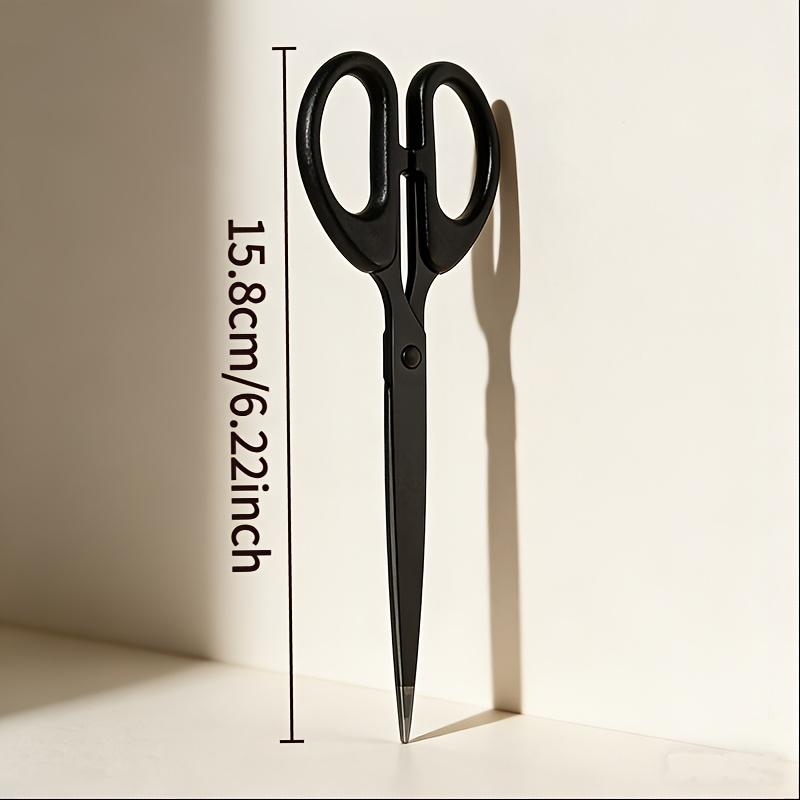 Large-sized Rust-proof Stainless Steel Black-edge Scissors Household Non-stick Adhesive Scissors Kitchen and Office Paper-cutting Scissors