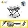 Portable Folding Stool Zipper Closure Ultralight Collapsible Stool Compact Design Camping Travel Fishing Hiking Chair