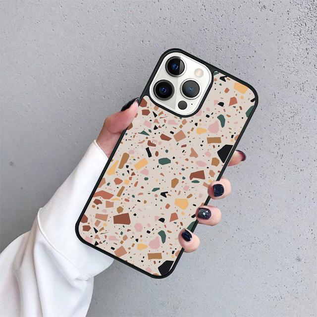 

Terrazzo Abstract Tortoise Phone Case Cover For iPhone 17 Air 16 15 14 13 12 Pro Max 11 Pro Max Plus Coque Shell iPhone 17Air