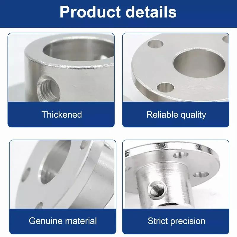 2pcs 3/3.17/4/5/6/6.35/7/8/10/11/12mm Flange Shaft Coupling Coupler Collar Clamp Bracket Motor Connector