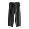 Plus Size Women's Wide Leg Casual Straight Leg High Waist Vintage Leather Pants