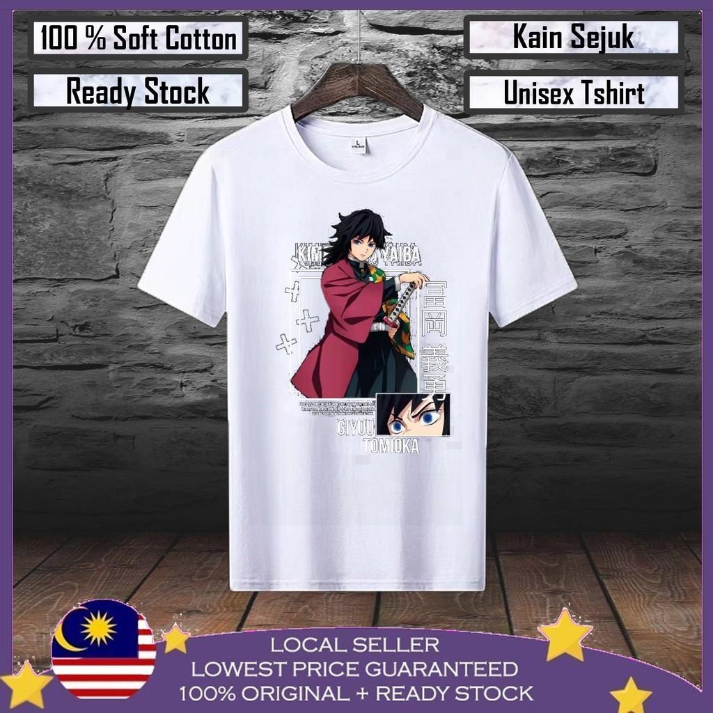 

Premium TOMIOKA GIYU Demon Slayer hashira Viral lelaki Men T shirt Baju Tshirt Lelaki Baju Wanita XXXL білий